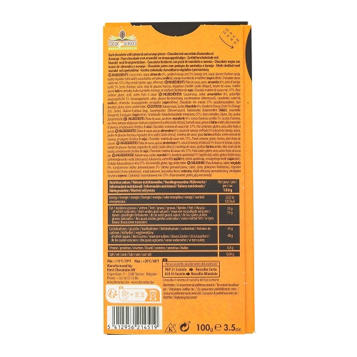 Chocolat noir orange & amandes 100g