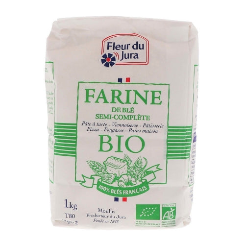 Farine semi-complète T80 BIO paquet 1kg