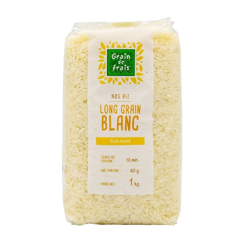 Riz long grain blanc paquet 1kg
