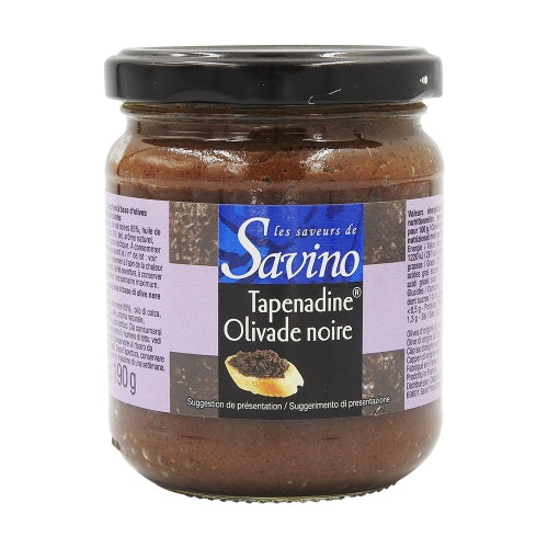 Tapenadine noire pot 190g Savino